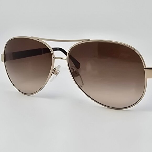 Chanel 4195-Q c. 395/3B Gold Quilted Leather Frame Brown Lens Aviator Sunglasses main image 16